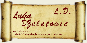 Luka DŽeletović vizit kartica